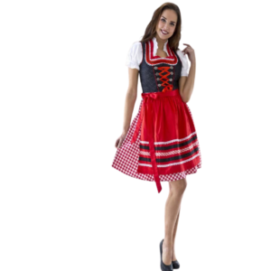 Rauður Polka Dott Dirndl frá Haus Hubert
