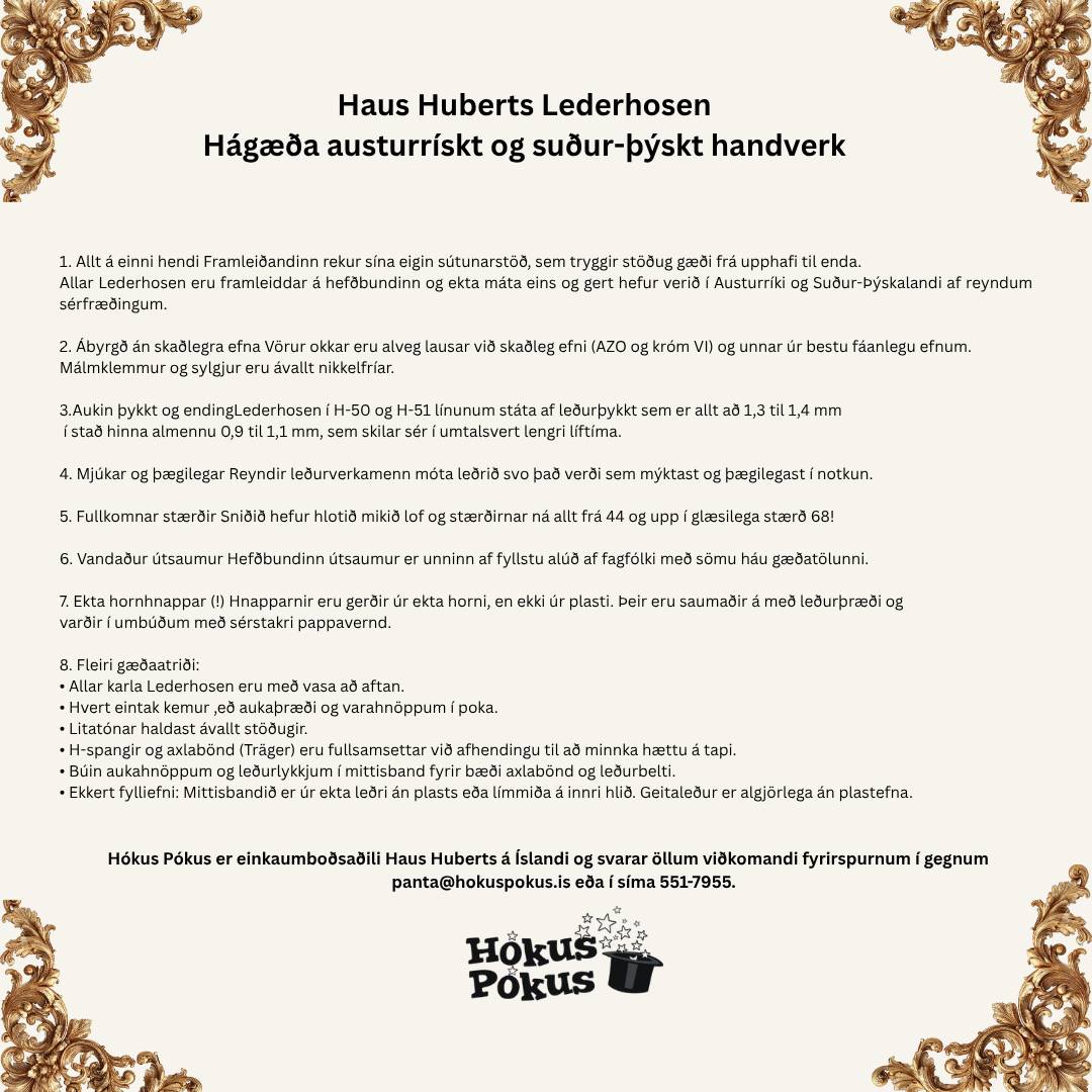 Októberfest Lederhose kvart síðar Brúnar - Image 4