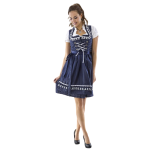 Dirndl blár kjóll