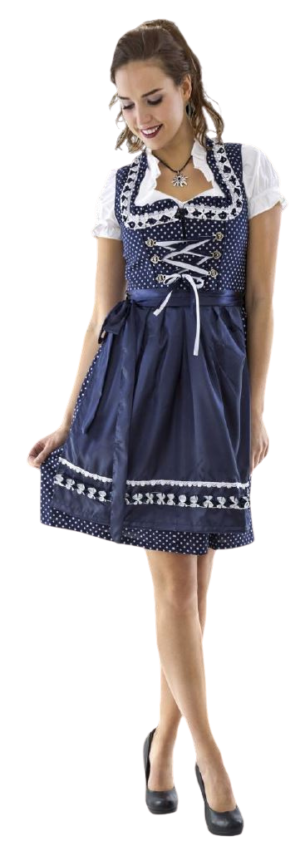 Dirndl blár kjóll