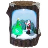 Jóla skraut með ljósi, Christmas Log Scene