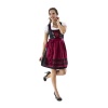 Októberfest Dirndl Kjóll Vínrauður