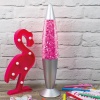 Pink Glitter Lamp