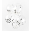Blöðrur 30cm Silver Confetti 6stk - Image 3