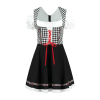 Oktoberfest Dirndl Svarthvítur