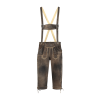 Lederhosen Kvartsíðar Brúnar/Gráar Antique - Image 3