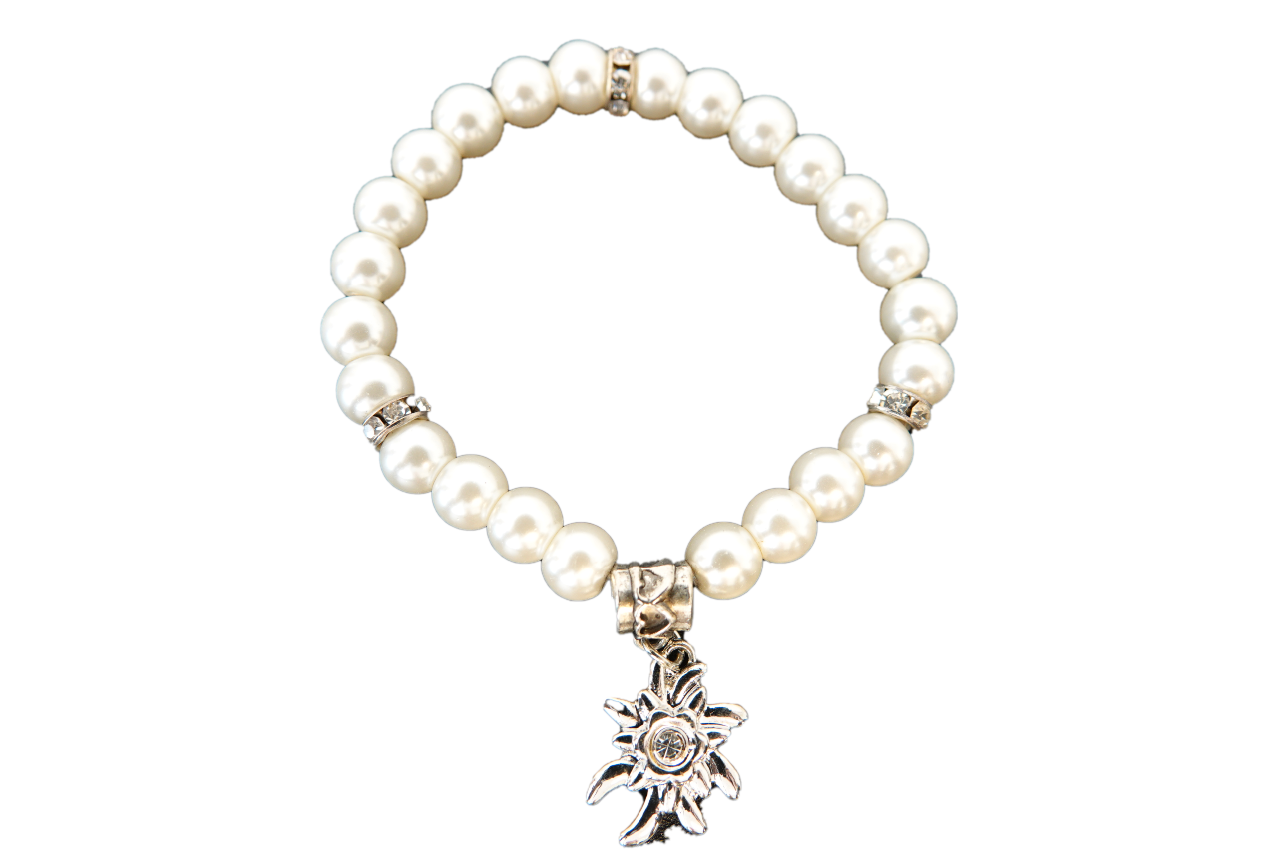 Perluarmband með Edelweiss stjörnu