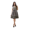 Okóberfest Dirndl Exclusive gráblár með gylltu ívavi