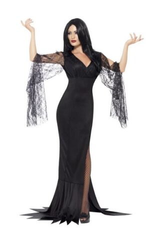 Madam Morticia kjóll úr Adams family