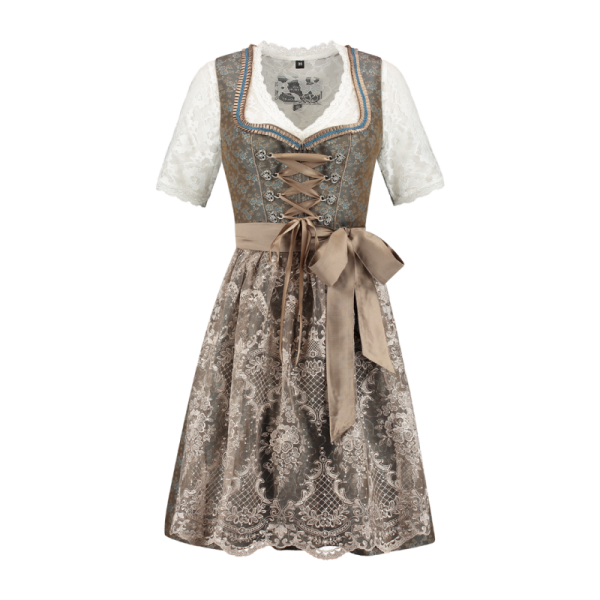 Dirndl 2 Hluta Grun/Kaffee Star Collection