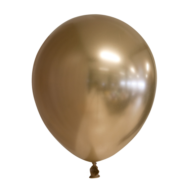 10 Mirror balloons 12″ gold - Image 2