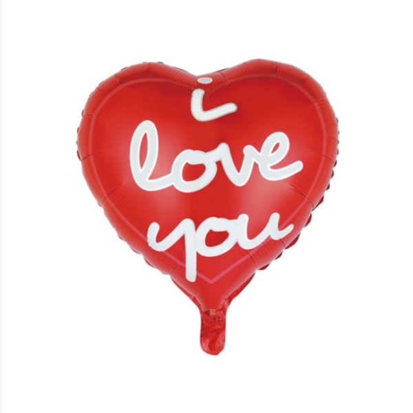 Foilballoon heartshape 18″- I love you red