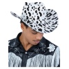 Cow Print Cowboy Hat svartur og hvítur kúrekahattur