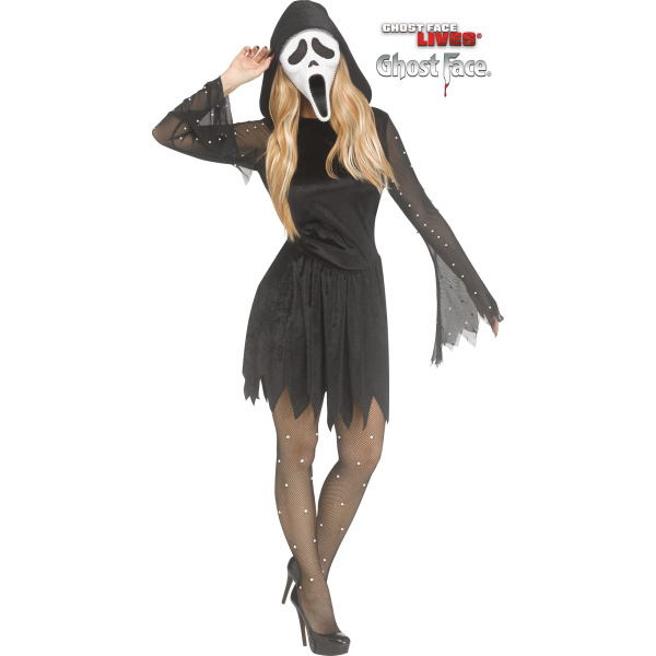 Pearl Velour Bling Ghost Face