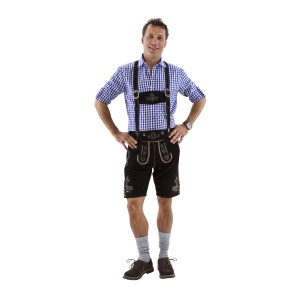 Lederhosen svartar stuttar