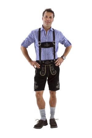 Lederhosen svartar stuttar