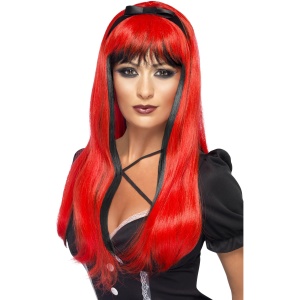 rauð hárkolla red wig