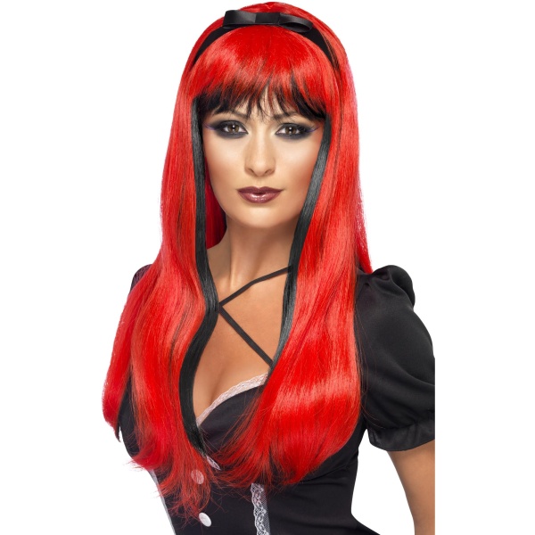 rauð hárkolla red wig