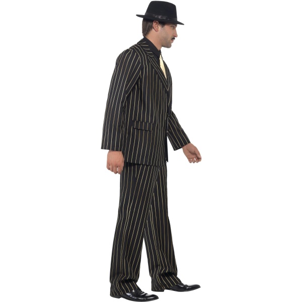 Gull röndótt gangster jakkaföt með öllu - Image 4
