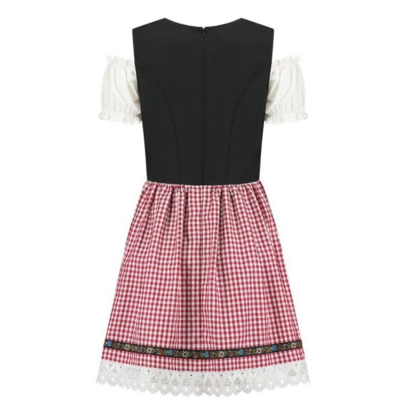 Otóberfest rauður og svartr stuttur Dirndl, Nena - Image 5