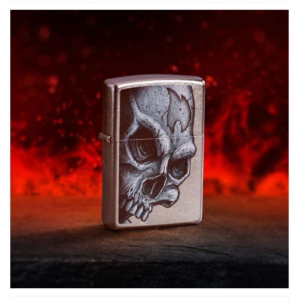 Zippo Skull and Flame - Image 2