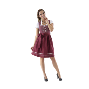Vínrauður Dirndl
