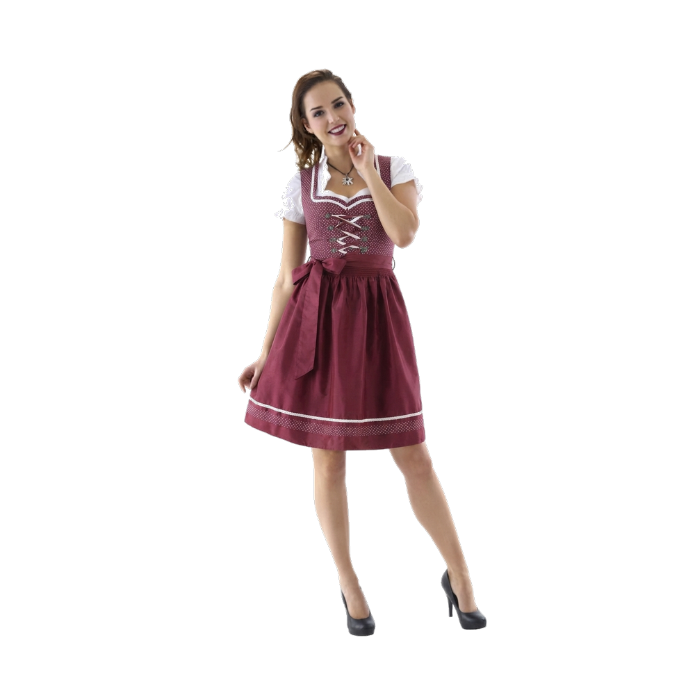 Vínrauður Dirndl
