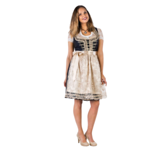 Dirndl frá Haus Huberts dökkblár og krem