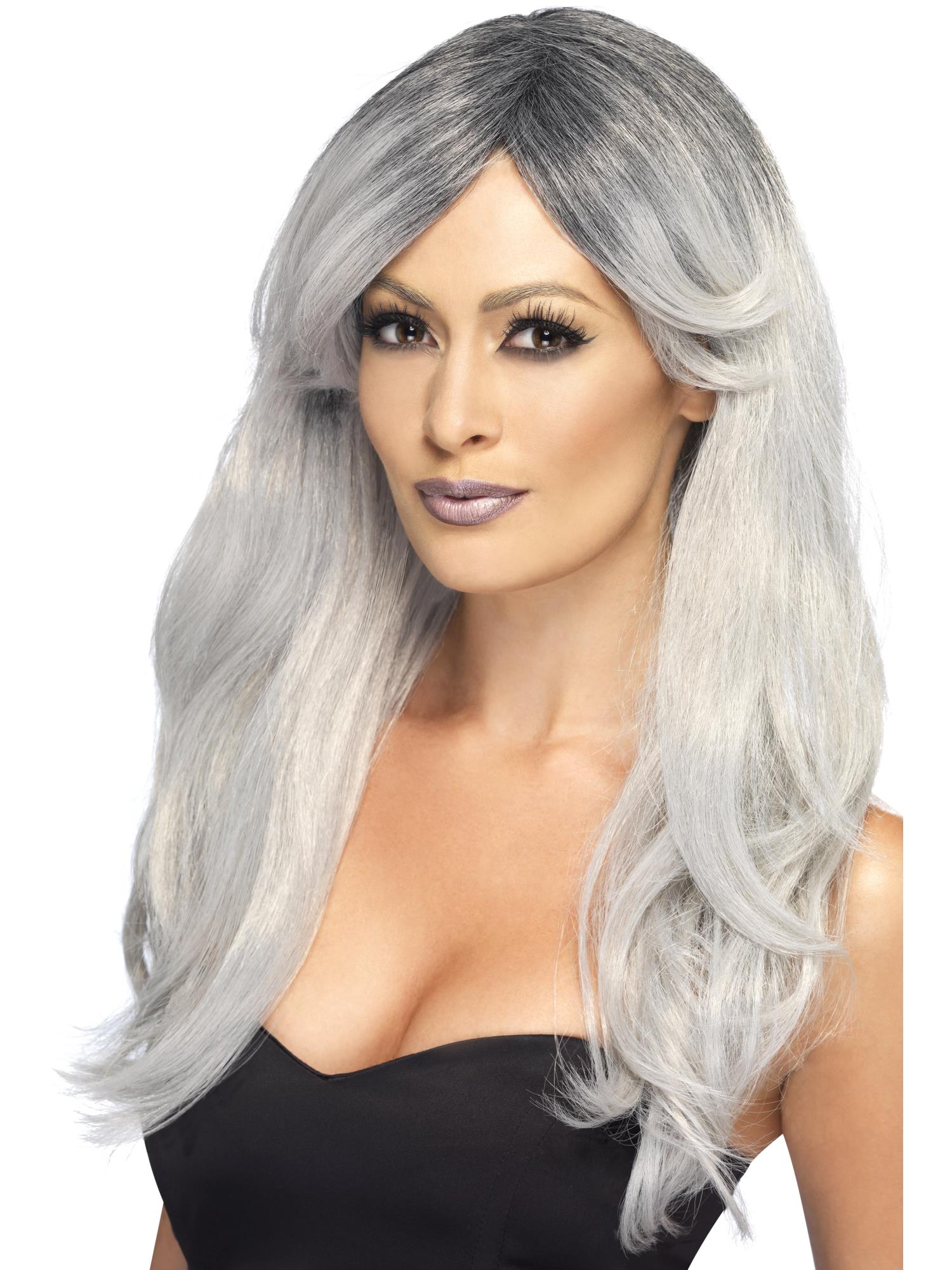 Grá síð kolla (Ghostly Glamour Wig, Grey)