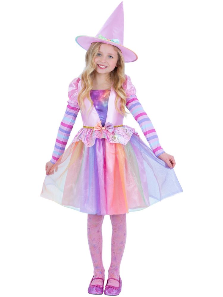Pastel Rainbow Witch Large 10-12 ára